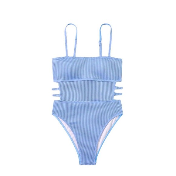 Hilinker Spaghetti Strap 1Piece Swimsuit NWT Tummy Control Bathing Suit Size M - Picture 4 of 12